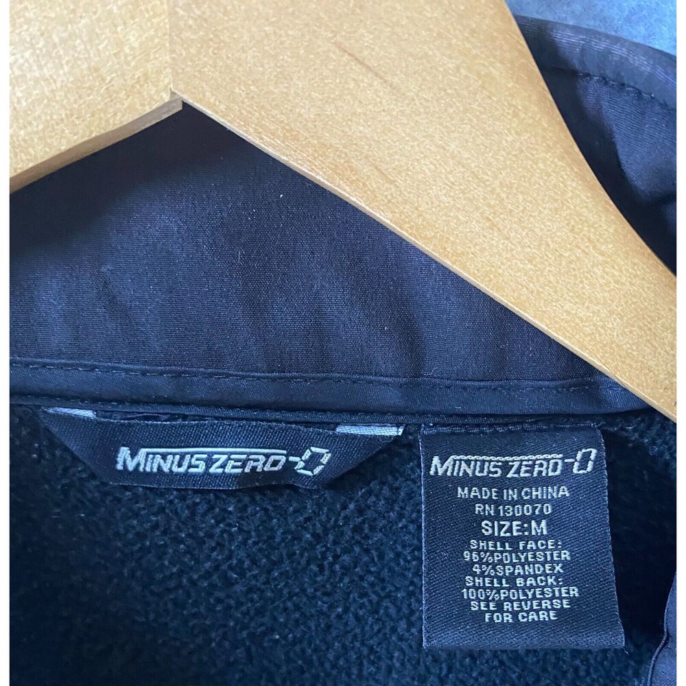 Minus Zero Jacket Women's M Black‎ Gray Fleece Lined Stretch Mock Neck Full Zip - Picture 5 of 11